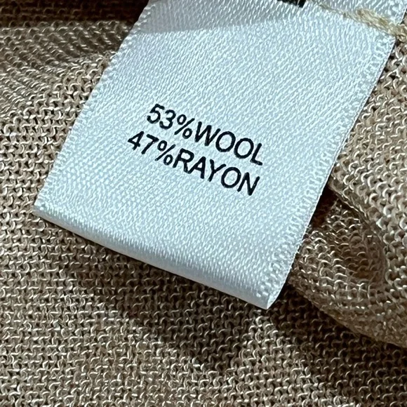 St John Tan Wool Rayon Tank - Picture 3 of 6